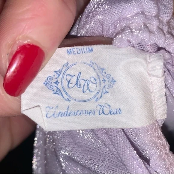 Vintage Undercover Wear 70s Lavender long nightgown Size Medium - Picture 5 of 8